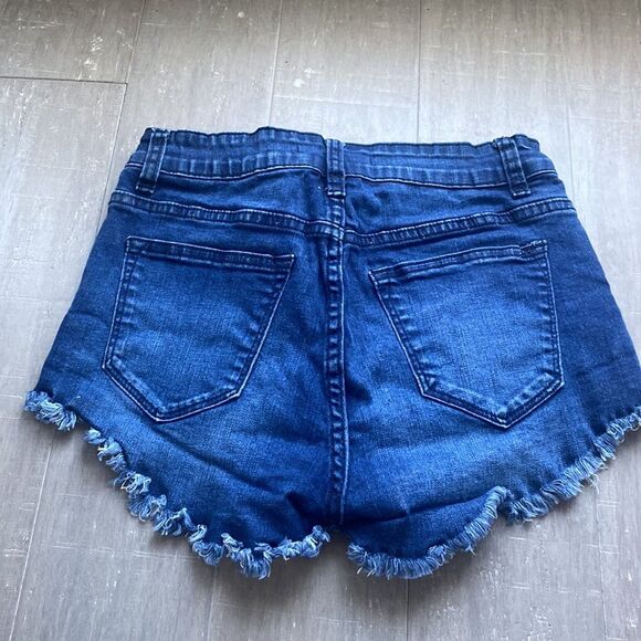 KanCan Women's Blue Denim Cut Off Estilo Shorts Sz 26 - Picture 5 of 5